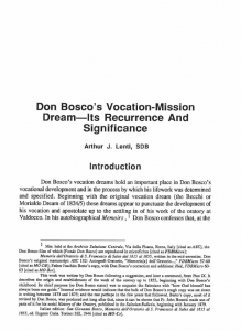 Lenti-Don_Boscos_Vocation-Mission_Dreams-Journal_Salesian_Studies-Vol02_No1-Spring1991