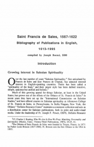 Boenzi-St_Francis_de_Sales_Bibliography_of_Publications_in_English-Journal_Salesian_Studies-Vol07_No1-Spring1996