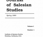 Journal Salesian Studies Volume 1 Issue 1