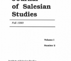 Journal Salesian Studies Volume 1 Issue 2