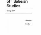 Journal Salesian Studies Volume 3 Issue 1