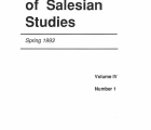 Journal Salesian Studies Volume 4 Issue 1