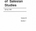 Journal Salesian Studies Volume 7 Issue 1