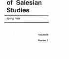 Journal Salesian Studies Volume 9 Issue 1