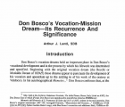 Don Boscos Vocation Mission Dreams