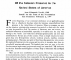 Centennial Celebration of the Salesian Presence in the United States of America (San Francisco, February 2, 1997)