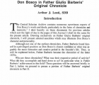 Saint with a Human Face: Don Bosco in Father Giulio Barberis Original Chronicle
